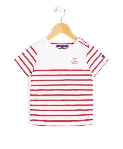 MARINIERE MC FOND BLANC RAYE ROUGE AQOI