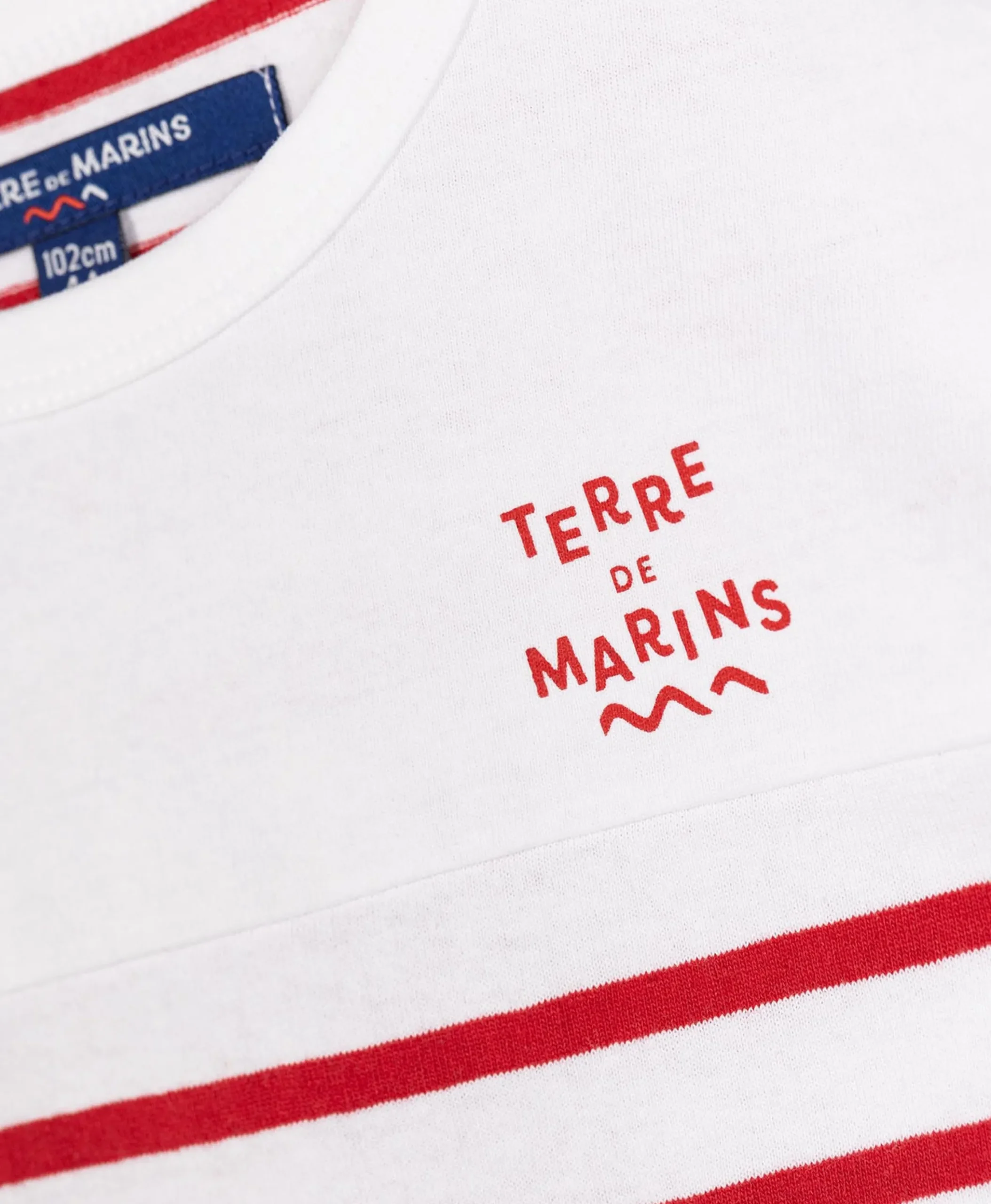 MARINIERE MC FOND BLANC RAYE ROUGE AQOI