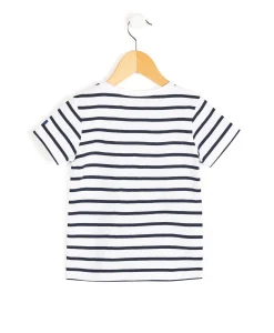 MARINIERE MC FOND BLANC RAYE INDIGO AQOI