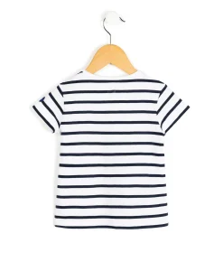 MARINIERE MC FOND BLANC RAYE INDIGO POBATI BIS