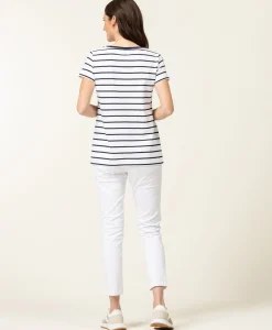 MARINIERE MC FOND BLANC RAYE INDIGO PALAVA