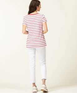 MARINIERE MC FOND BLANC RAYE ROUGE PALAVA
