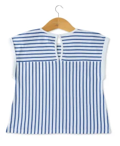 MARINIERE MC FOND BLANC RAYE INDIGO TAJI
