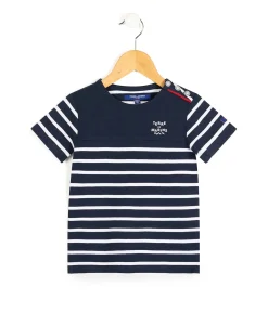 MARINIERE MC FOND INDIGO RAYE BLANC AQOI