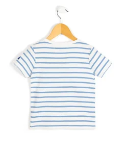 MARINIERE MC FOND NATUREL RAYE BLEU CIEL AQOI