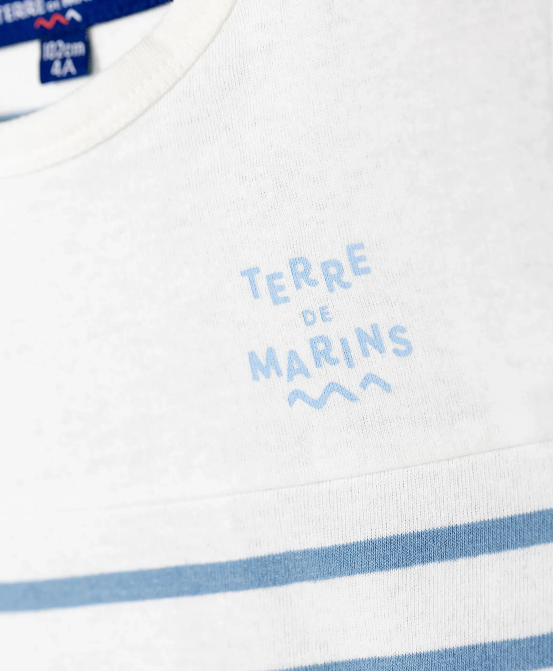 MARINIERE MC FOND NATUREL RAYE BLEU CIEL AQOI