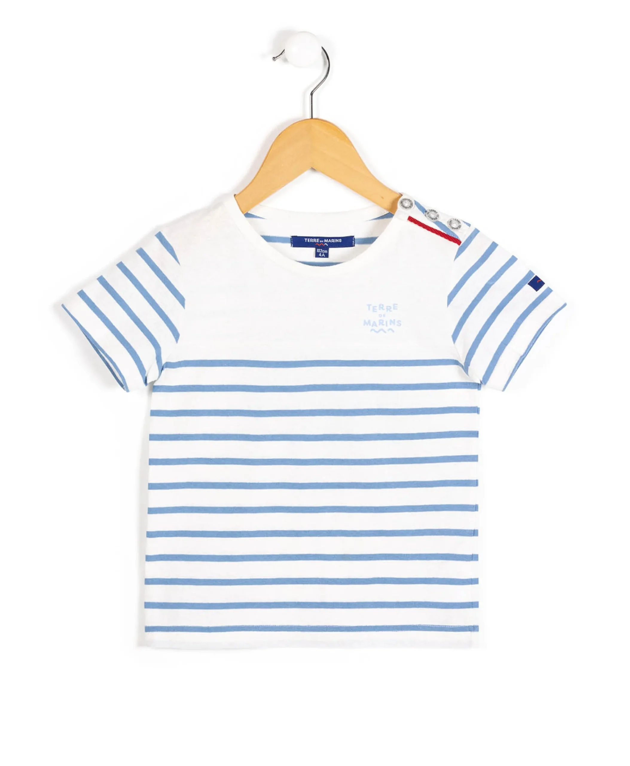 MARINIERE MC FOND NATUREL RAYE BLEU CIEL AQOI