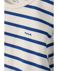 MARINIERE ML FD GREGE RAYE BLEU VIF ECOGAL
