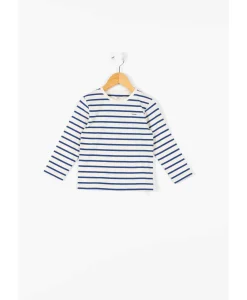 MARINIERE ML FD GREGE RAYE BLEU VIF ECOGAL