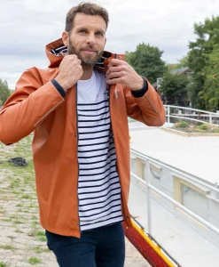 MARINIERE ML FOND BLANC OPT RAYE MARINE CALUNQUE