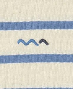 MARINIERE ML FOND GREGE RAYE BLEU ECOFEL