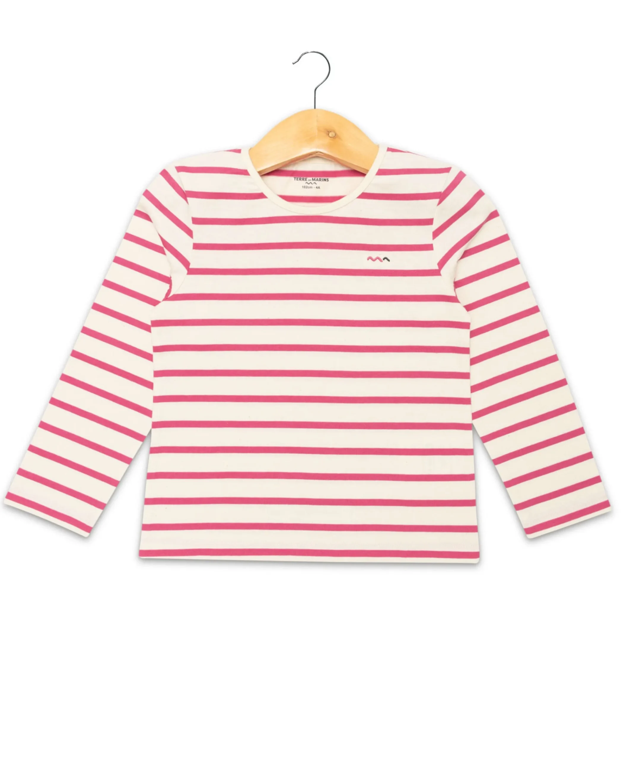 MARINIERE ML FOND GREGE RAYE ROSE ECOFIL