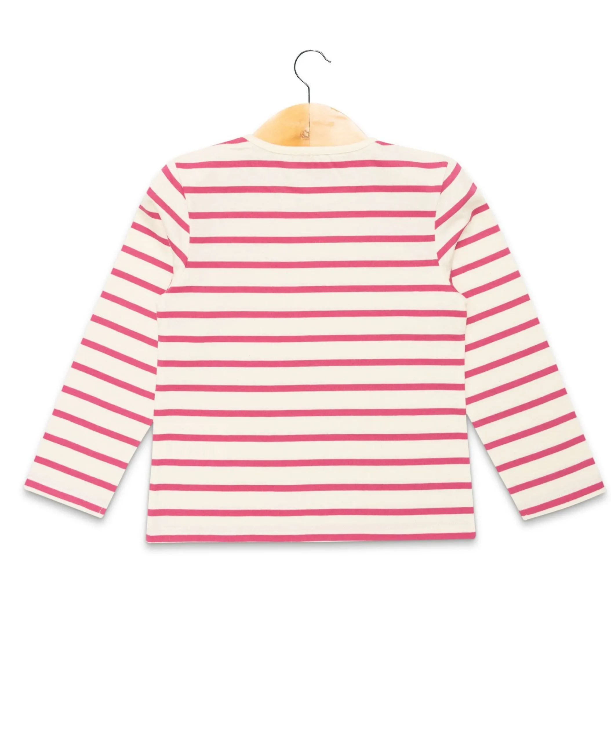 MARINIERE ML FOND GREGE RAYE ROSE ECOFIL