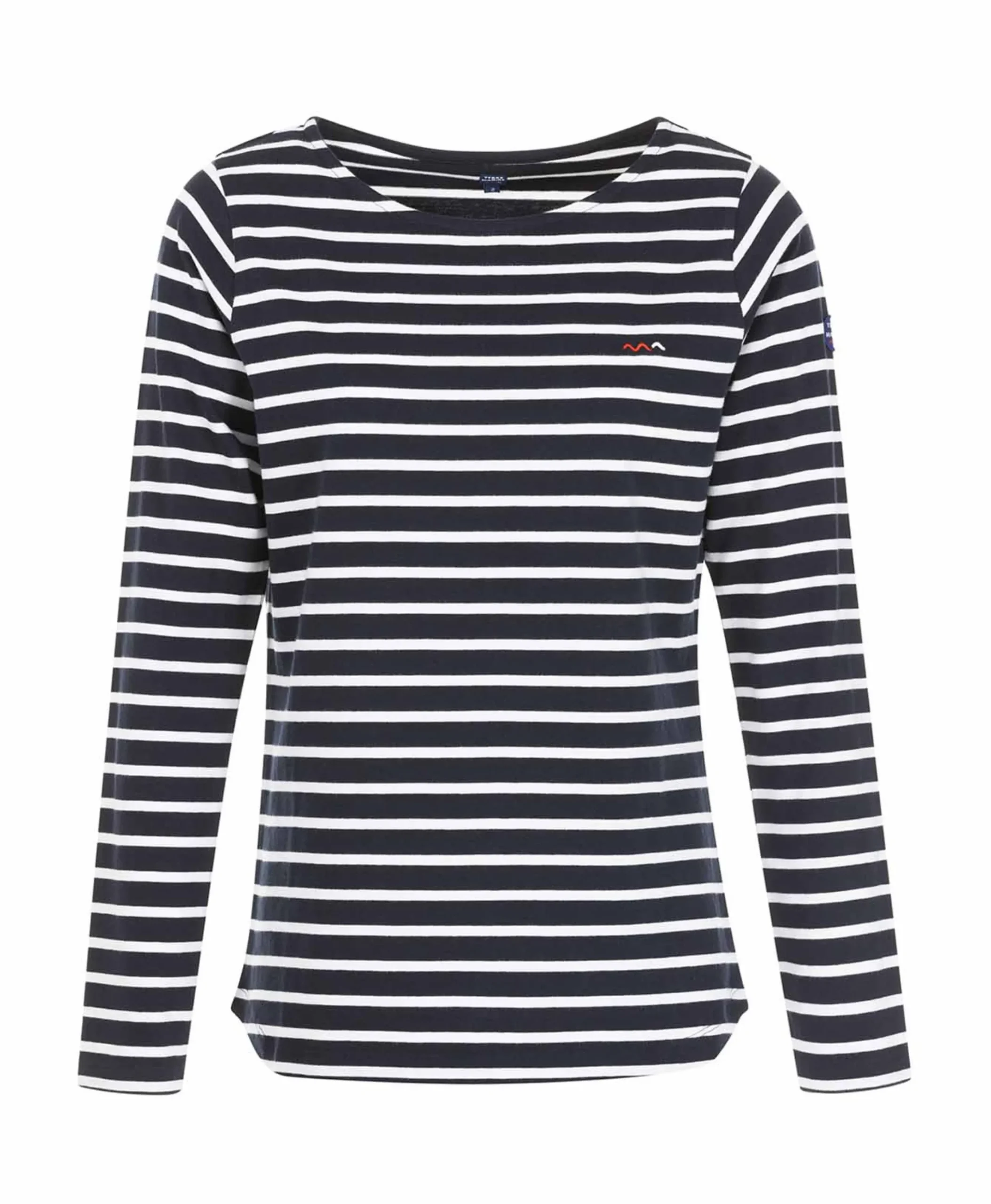 MARINIERE ML FOND INDIGO RAYE BLANC PACAGE