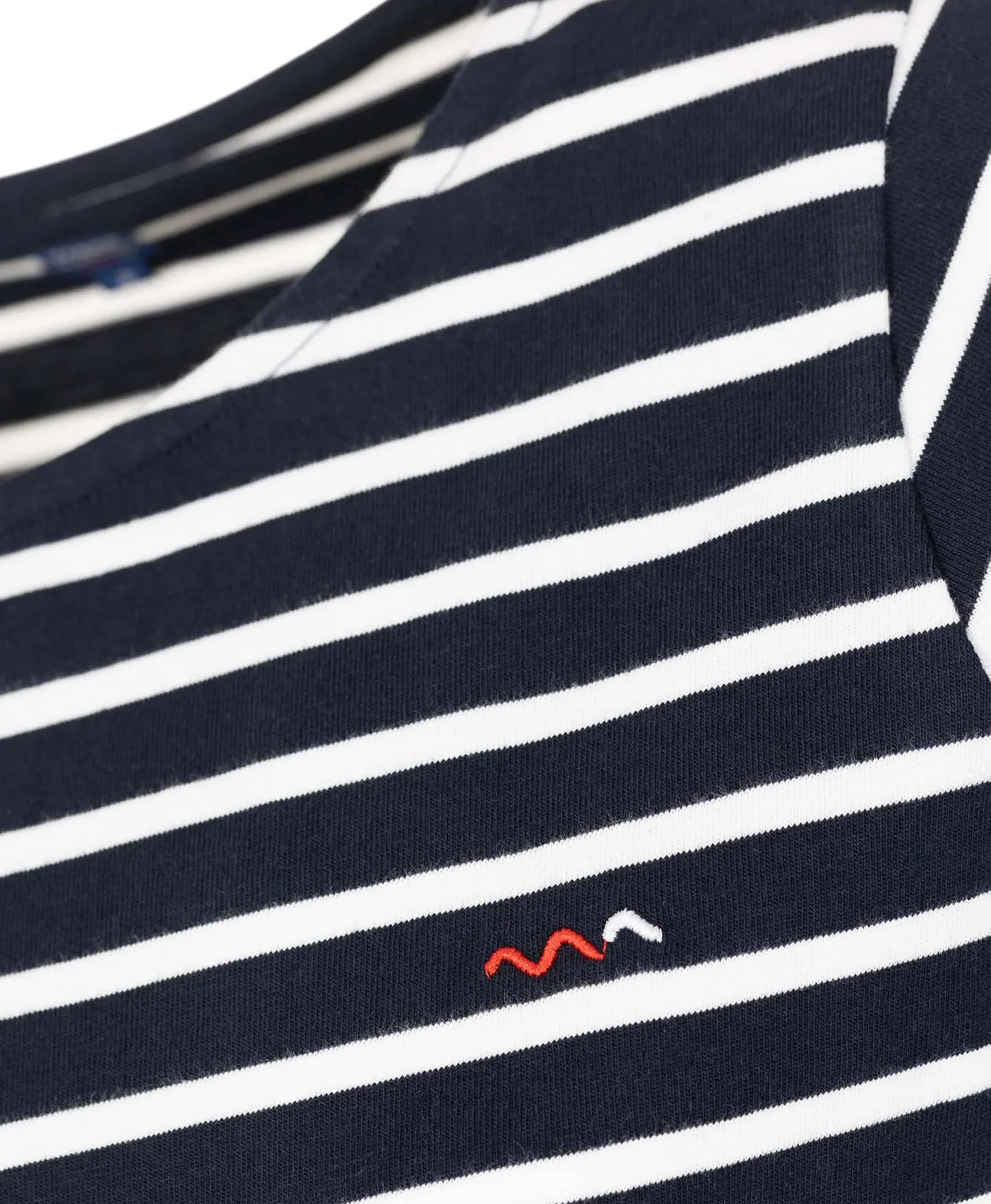 MARINIERE ML FOND INDIGO RAYE BLANC PACAGE