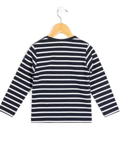 MARINIERE ML FOND MARINE RAYE BLANC OPT CABATAGE