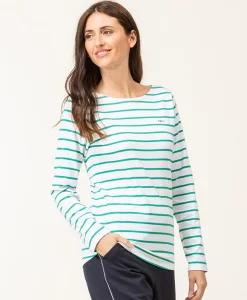 MARINIERE ML FOND NATUREL RAYE VERT PACAGE