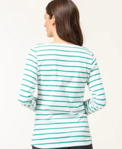 MARINIERE ML FOND NATUREL RAYE VERT PACAGE