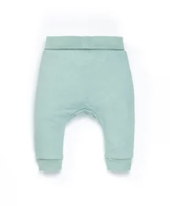 PANTALON + HAUT FOND NATUREL RAYE VERT D EAU LENZ