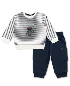 PANTALON + HAUT FOND NATUREL RAYE INDIGO EGIO