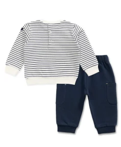 PANTALON + HAUT FOND NATUREL RAYE INDIGO EGIO