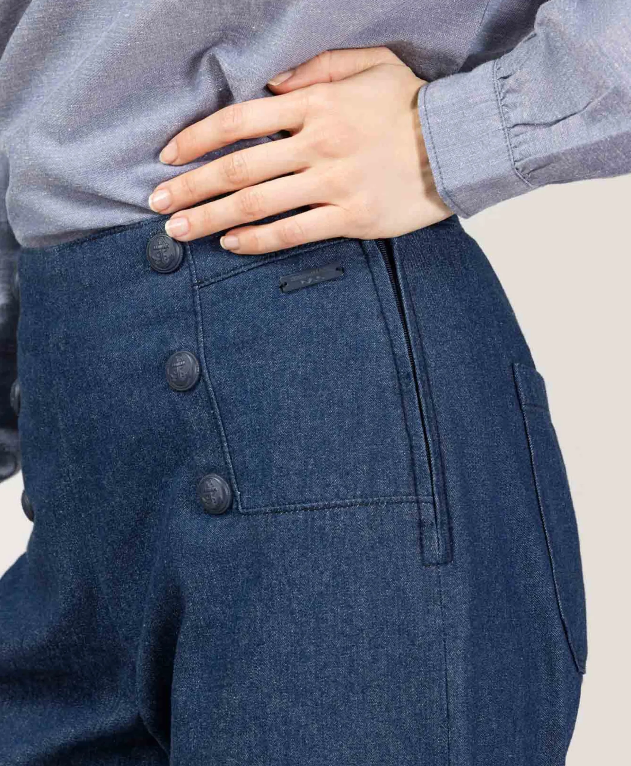 PANTALON DENIM BLEU PAGANA