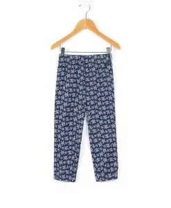 PANTALON IMPRIME FOND MARINE MAILYS