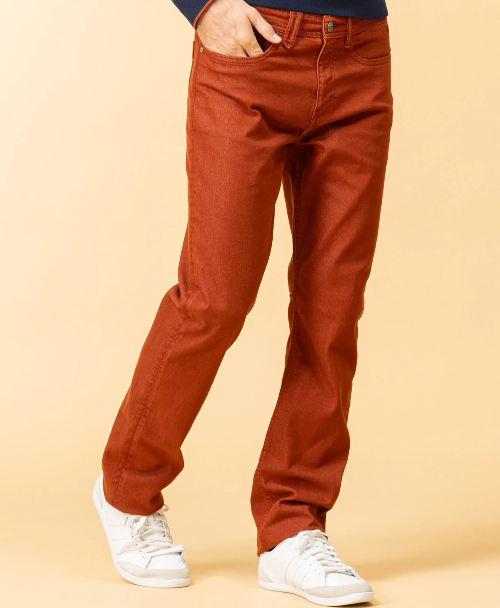PANTALON ROUILLE FONCE ELINO