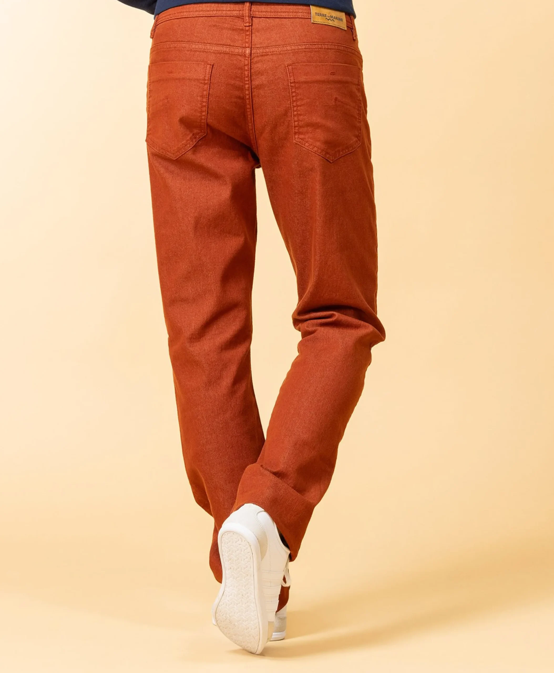 PANTALON ROUILLE FONCE ELINO