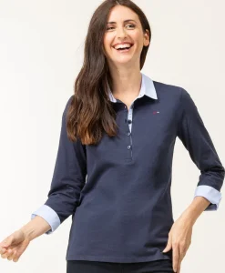 POLO M3/4 BLEU INDIGO OBOLE