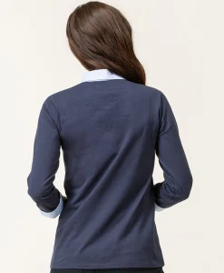 POLO M3/4 BLEU INDIGO OBOLE