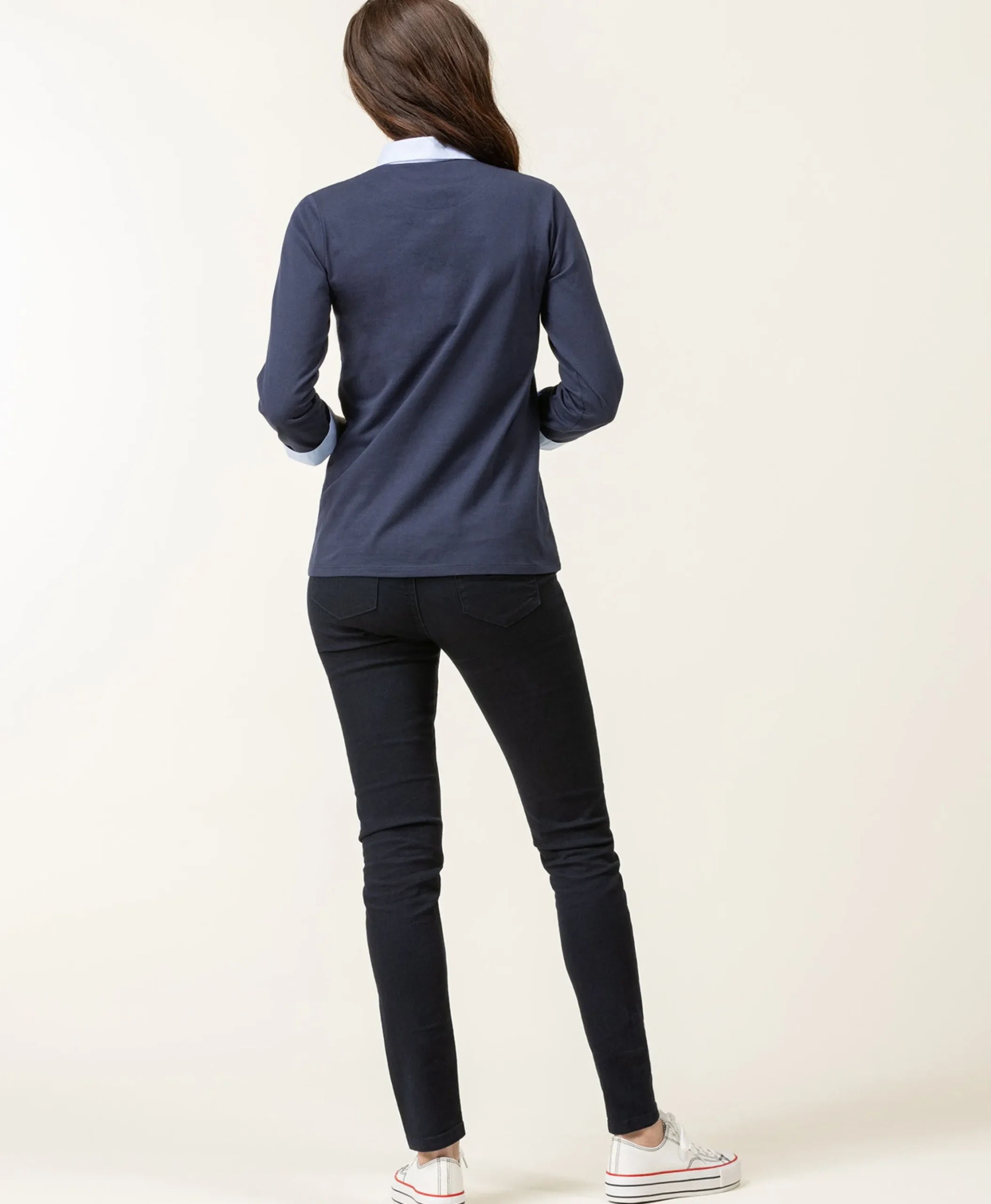 POLO M3/4 BLEU INDIGO OBOLE
