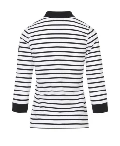 POLO M3/4 FOND NATUREL RAYE MARINE UNCHAL