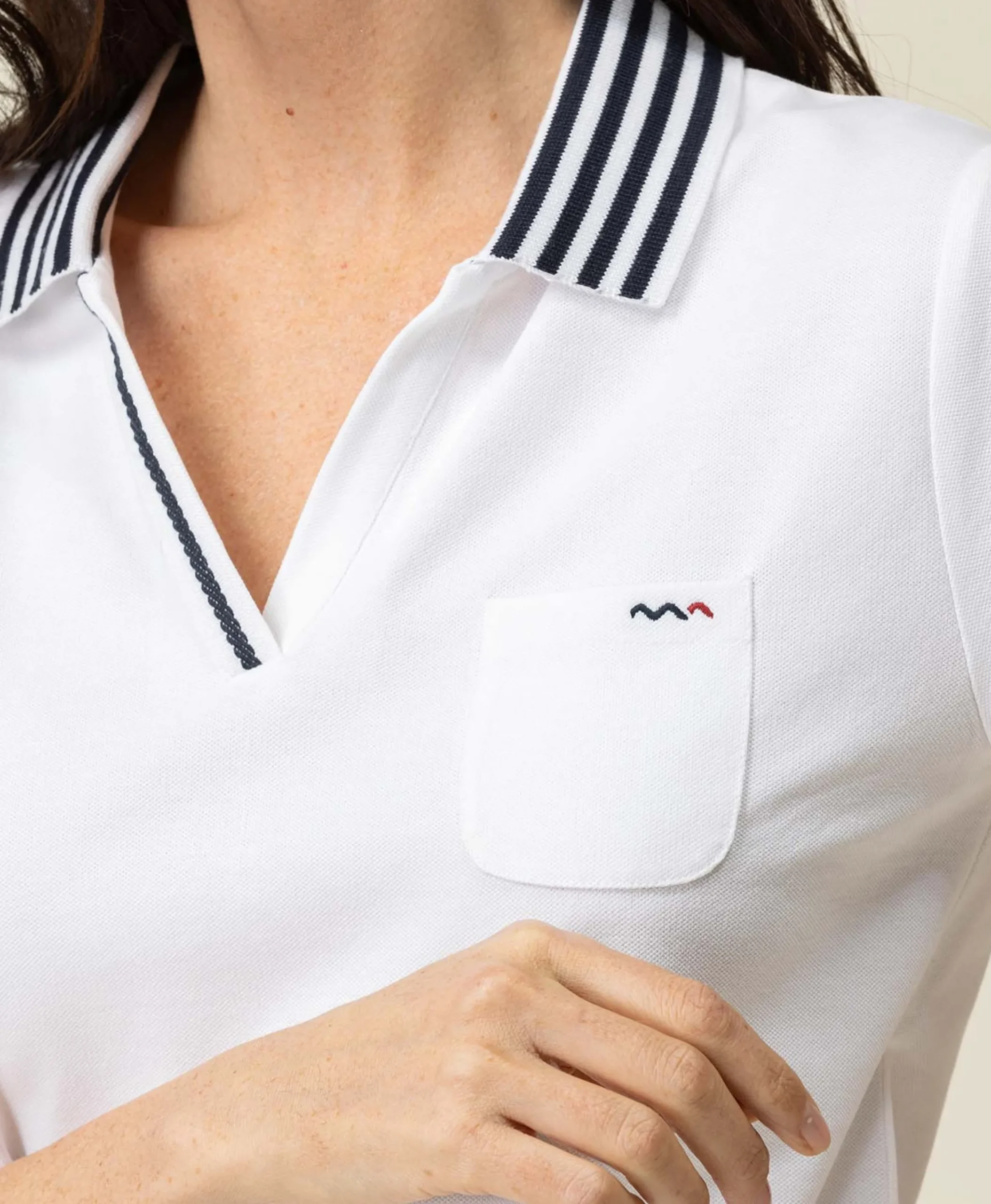 POLO MC BLANC OPTIQUE COLAY