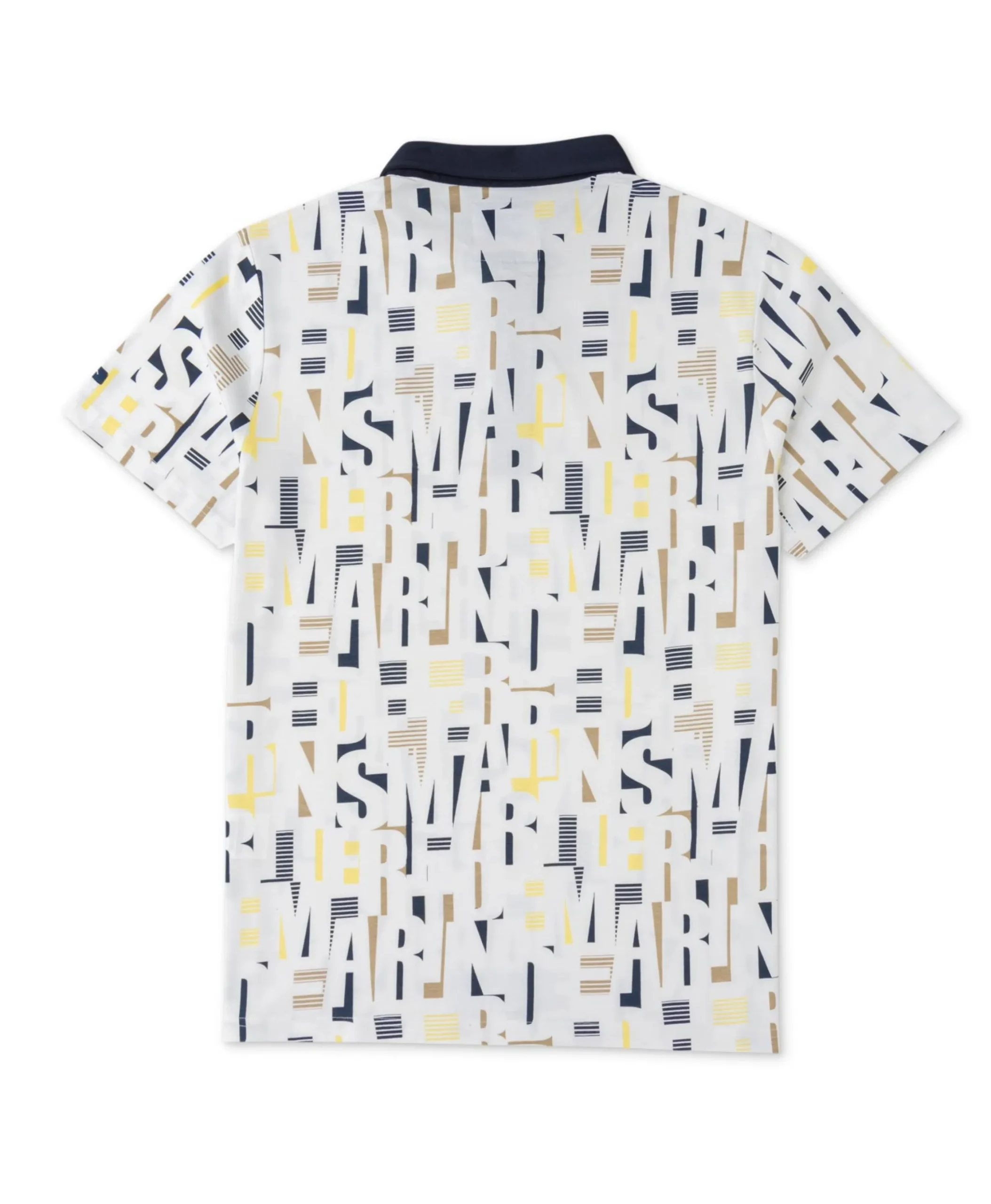 POLO MC IMPRIME FOND BLANC CEGRAF