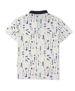 POLO MC IMPRIME FOND BLANC CEGRAF