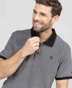 POLO MC JACQUARD NOIR COLDAN