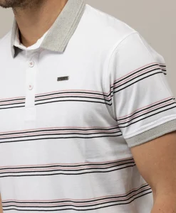 POLO MC RAYE FOND BLANC CEPLA