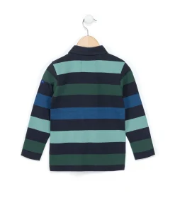 POLO ML FOND BLEU RAYE MULTICOLOR BATURO
