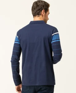 POLO ML FOND INDIGO RAYE CIEL OPLARI
