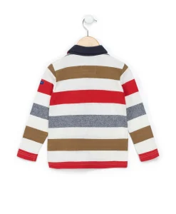 POLO ML FOND NATUREL RAYE MULTICOLORE BATURO