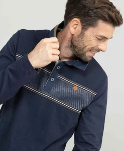 POLO ML INDIGO DERAN