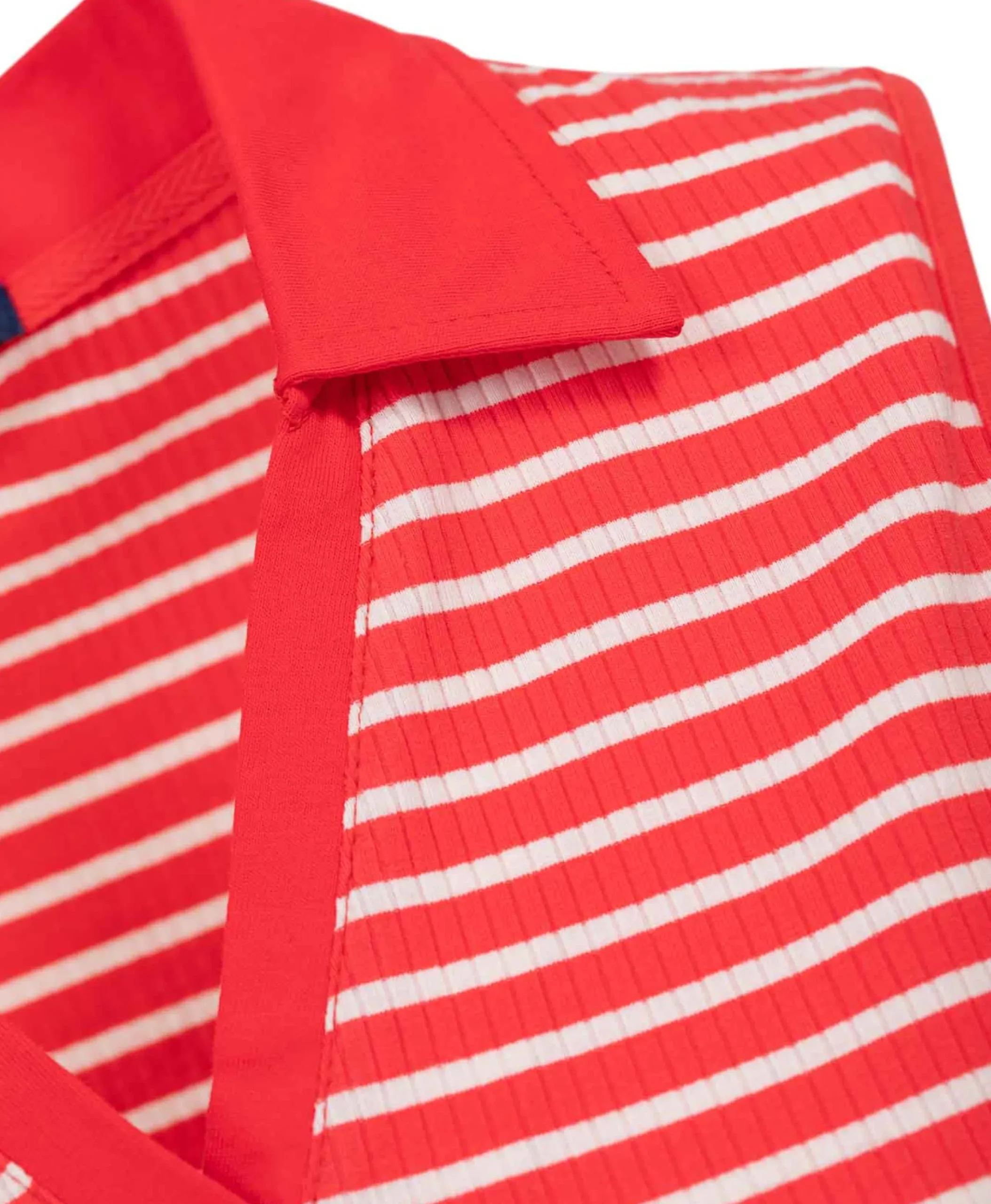 POLO SsM FOND ROUGE RAYE BLANC CADY Polo F FOND ROU