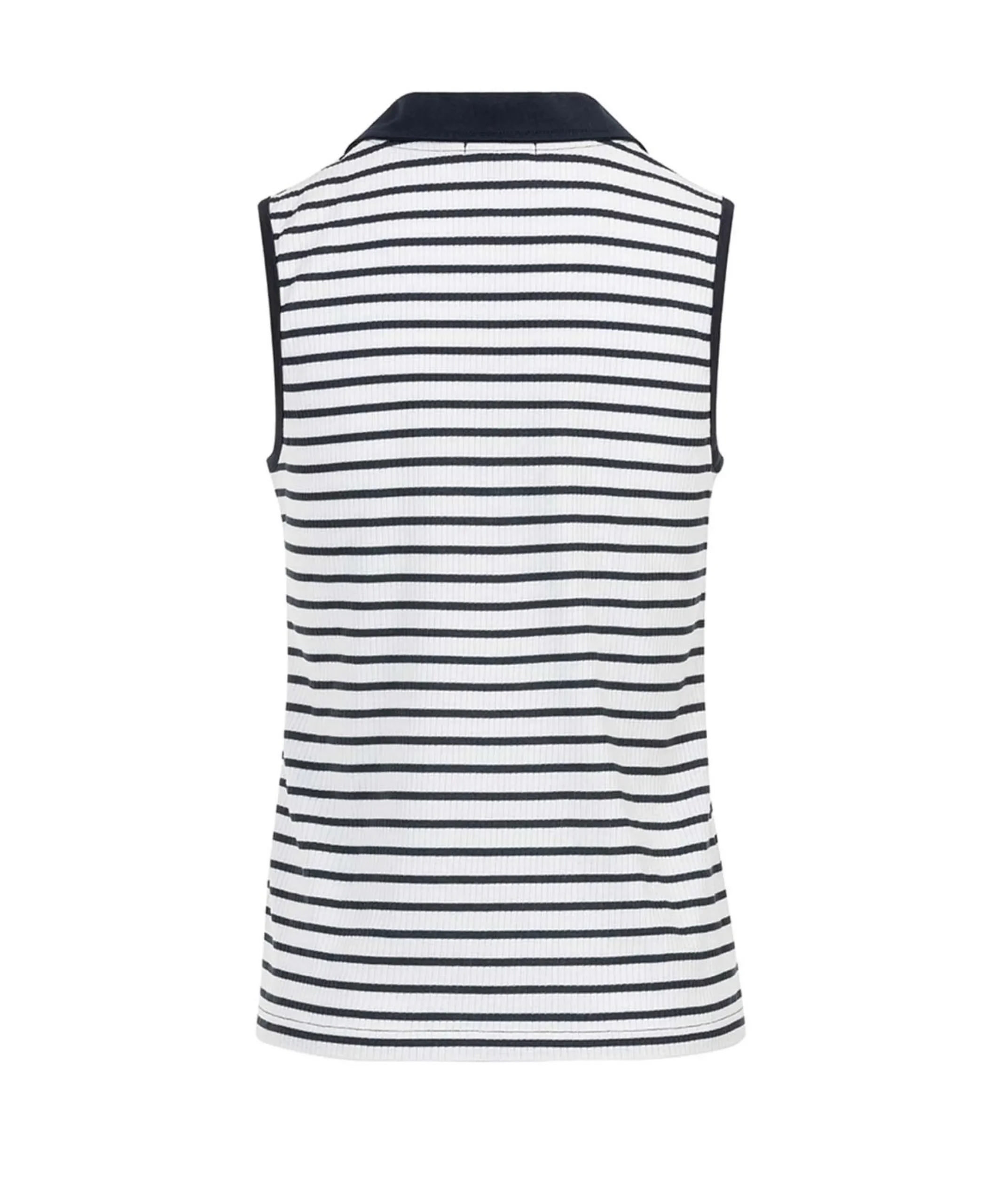 POLO SsM RAYE INDIGO/BLANC OPTIQUE. CADY