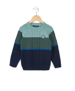 PULL BLEU / VERT BULI