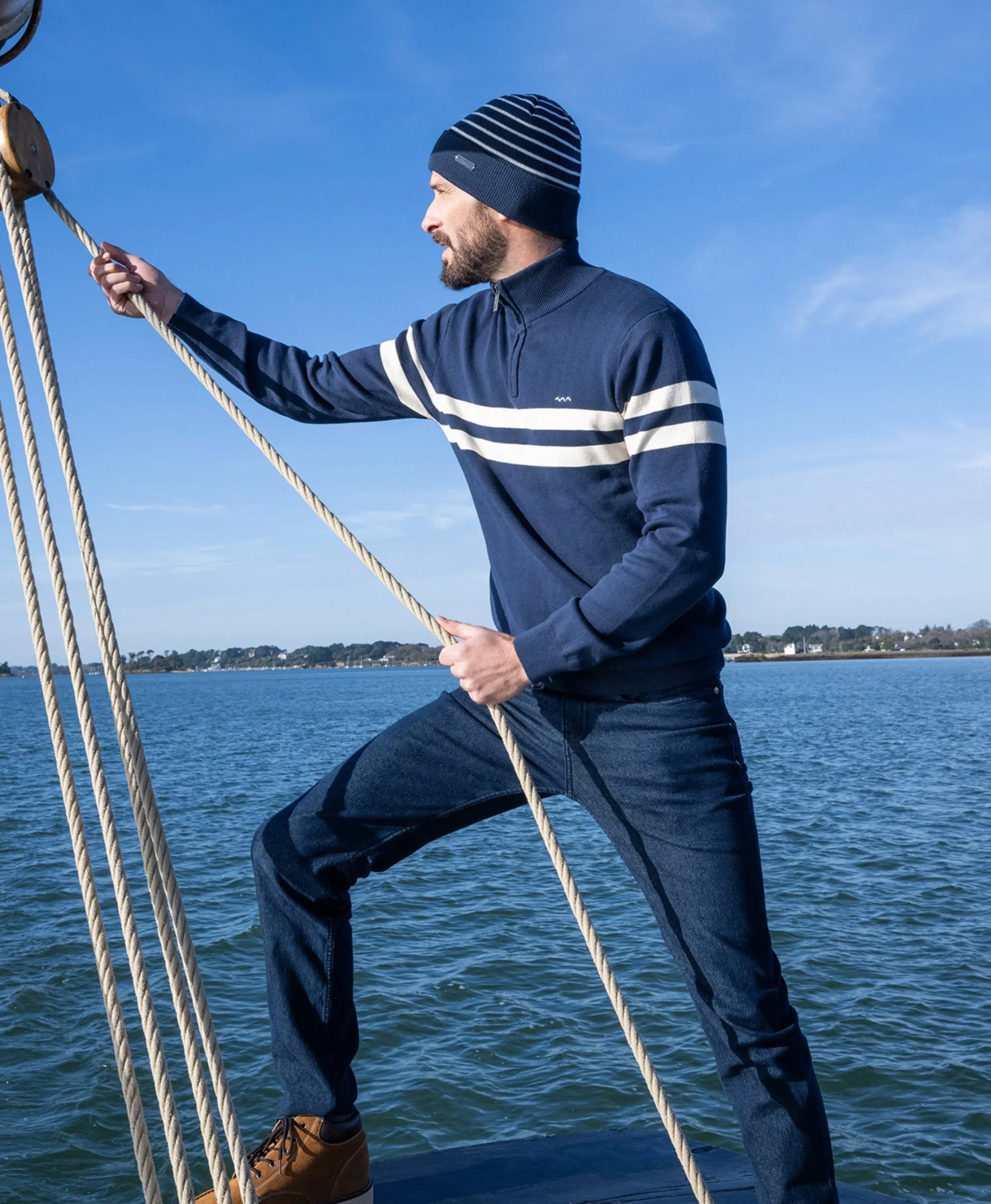 PULL INDIGO KORITAGE