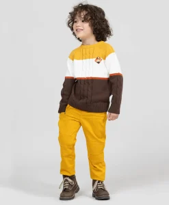 PULL NATUREL / CHOCOLAT / JAUNE BULI