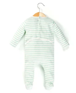 PYJAMA FD NATUREL RAYE VERT D'EAU NYJAMA
