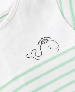 PYJAMA FD NATUREL RAYE VERT D'EAU NYJAMA