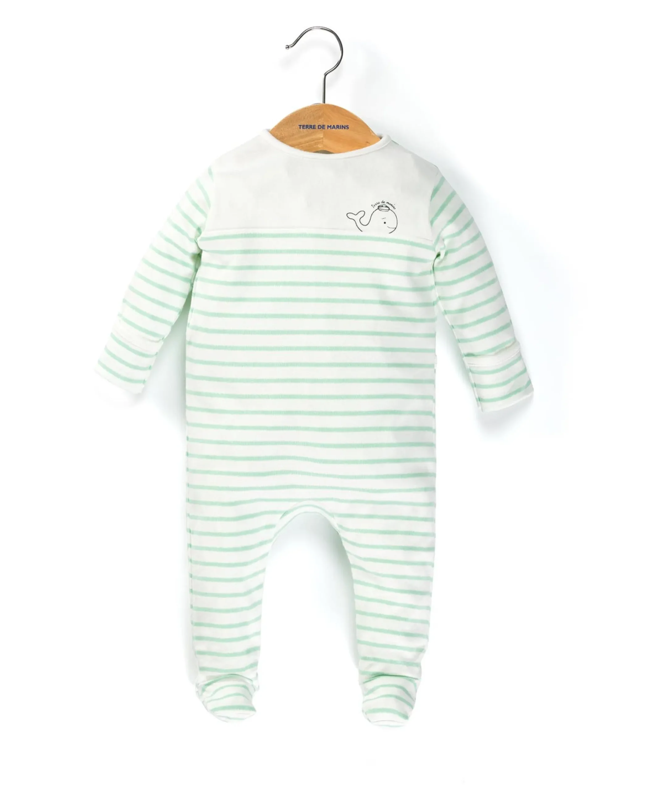 PYJAMA FD NATUREL RAYE VERT D'EAU NYJAMA